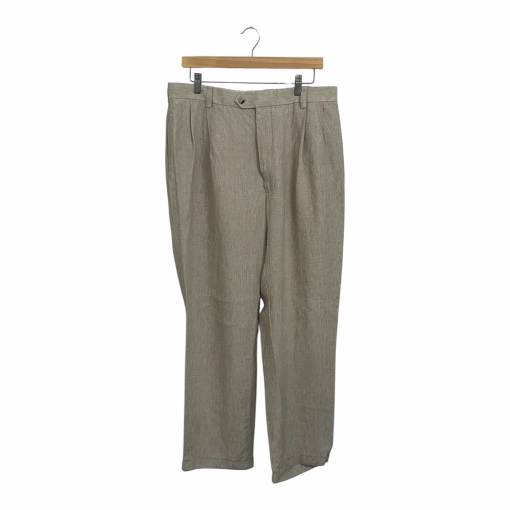 Jos A Bank Stone Linen Pants Mens 38x32